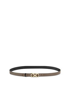 Womens Gancini Adjustable Cut-to-Size Reversible Hammered Leather Belt Product Image