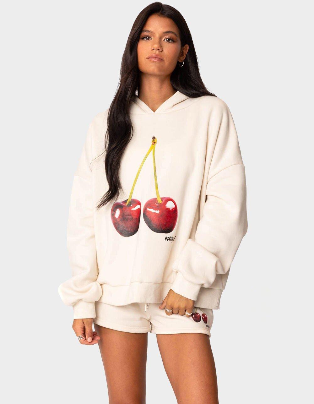 EDIKTED Mon Cheri Hoodie - BEIGE Product Image