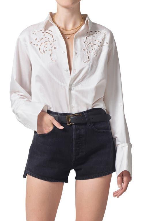 Citizens of Humanity Dree Embroidered Button Front Shirt Product Image