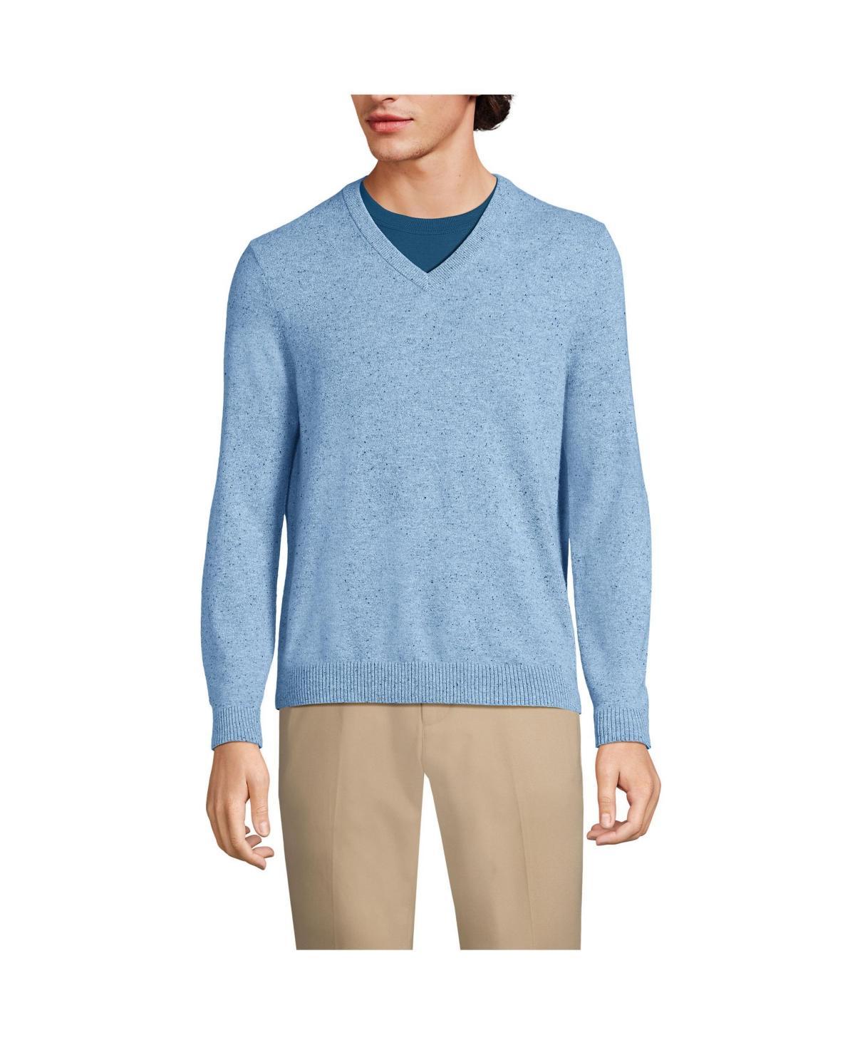 Men's Lands' End Fine-Gauge Cashmere V-neck Sweater, Size: Large, Fresh Red Product Image