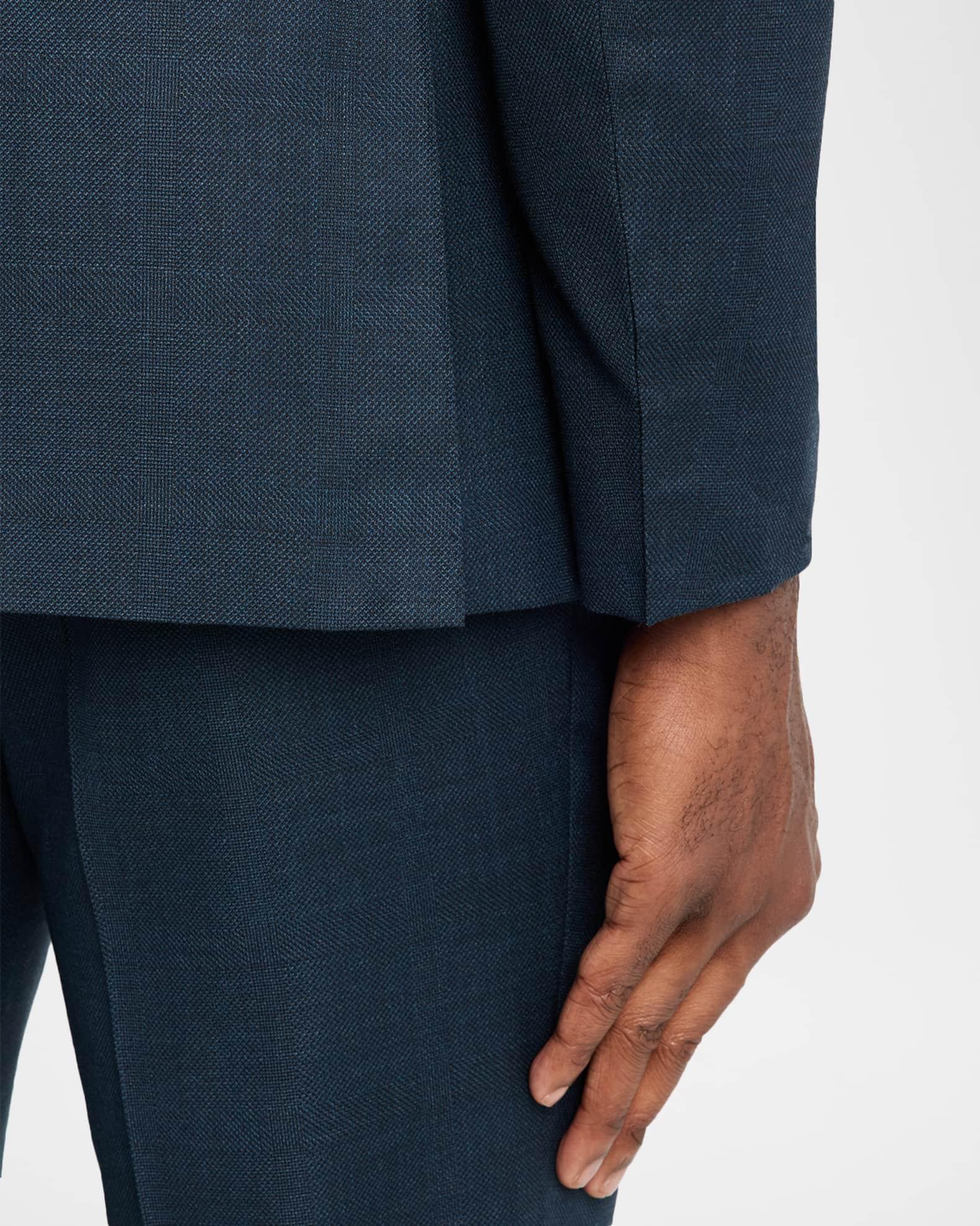 Men's Wool Windowpane Peak Lapel Suit Product Image