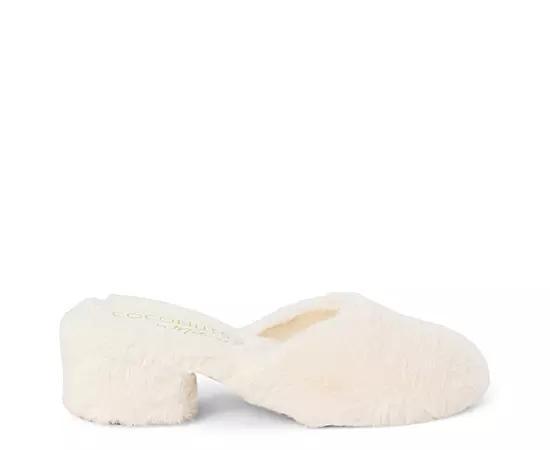 Coconuts Womens Teddy Faux Fur Mule Pump Product Image