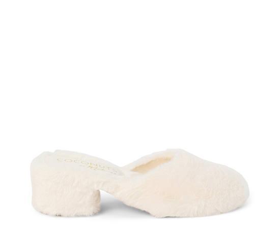 Coconuts Womens Teddy Faux Fur Mule Pump Product Image