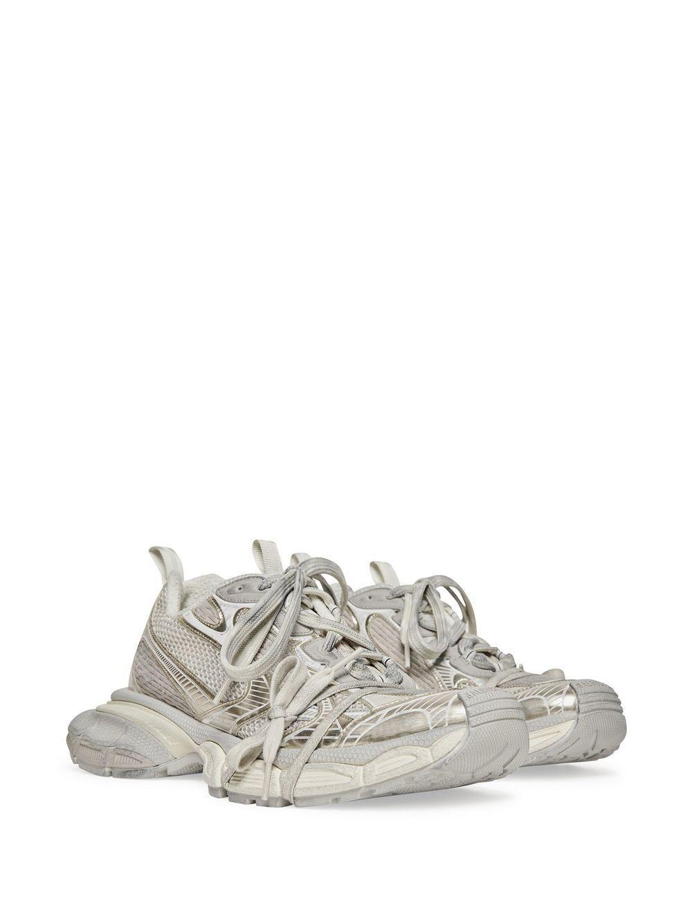 BALENCIAGA Mens Cream Comb 3xl Logo-embossed Mesh Low-top Trainers Product Image