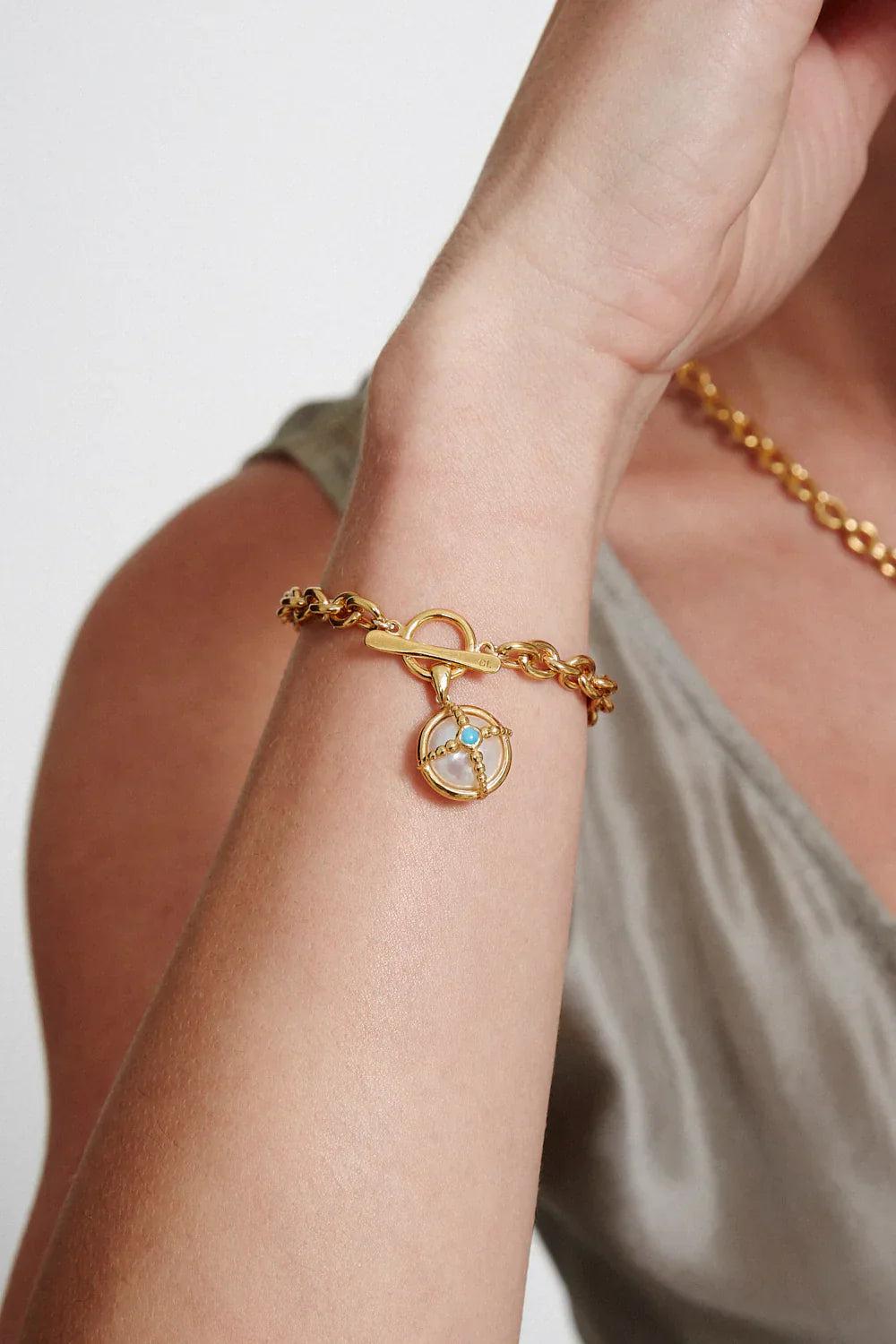 Chan Luu Charlotte Bracelet in White Pearl Product Image