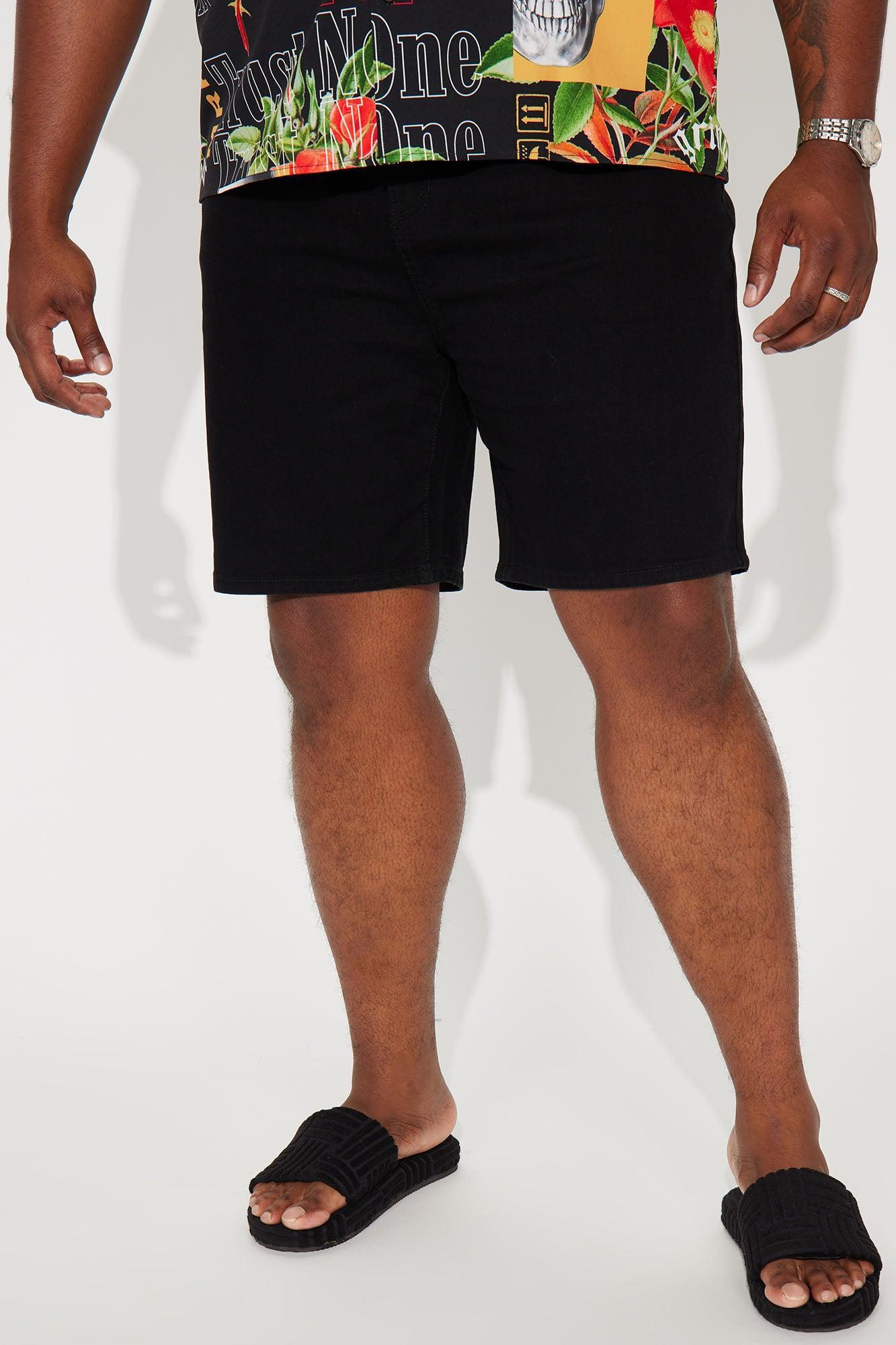 Cornell Slim Denim Shorts - Black Product Image