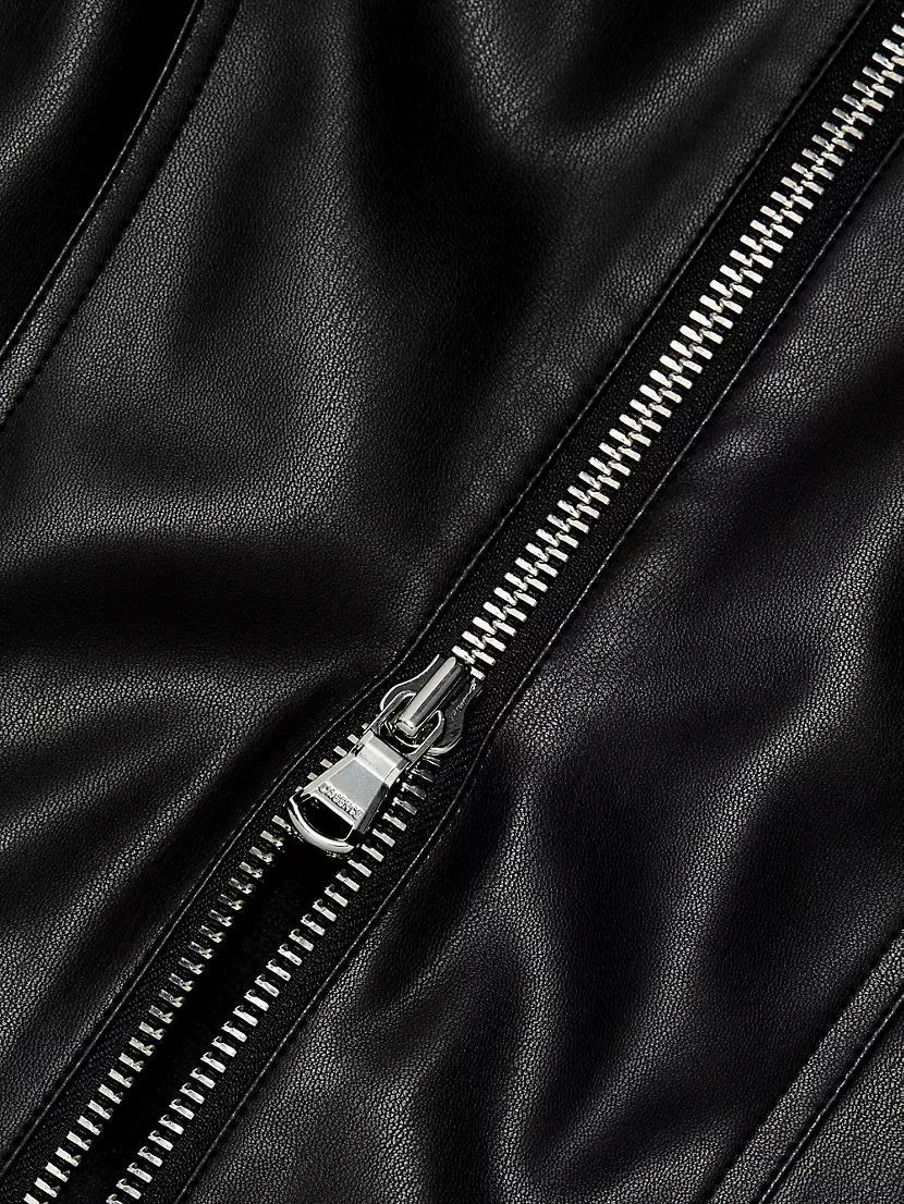 Ambrose Faux-Leather Zip-Front Midi-Skirt Product Image