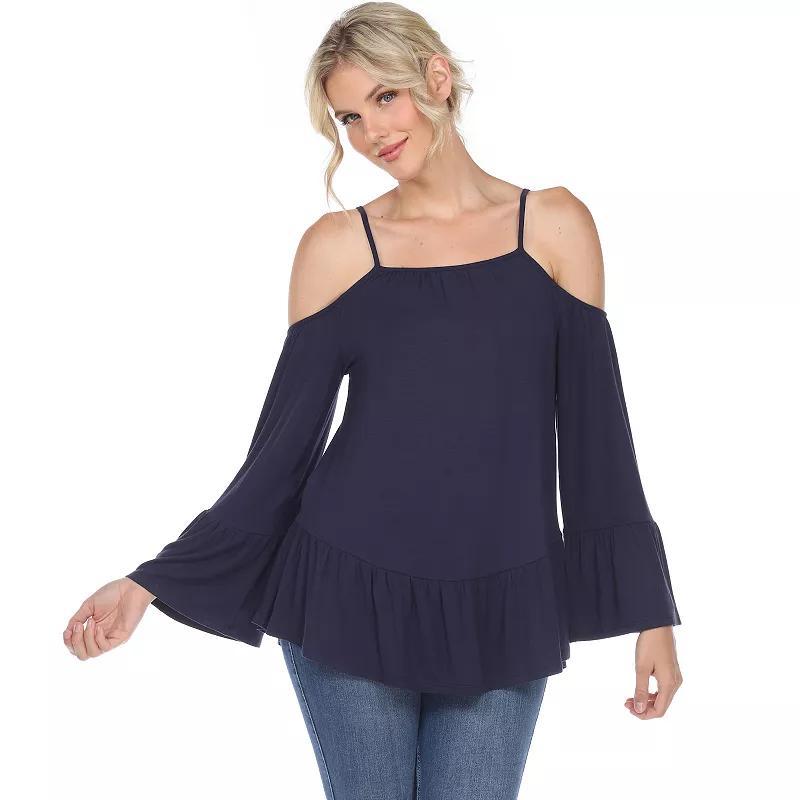 Cold Shoulder Ruffle Sleeve Top Product Image
