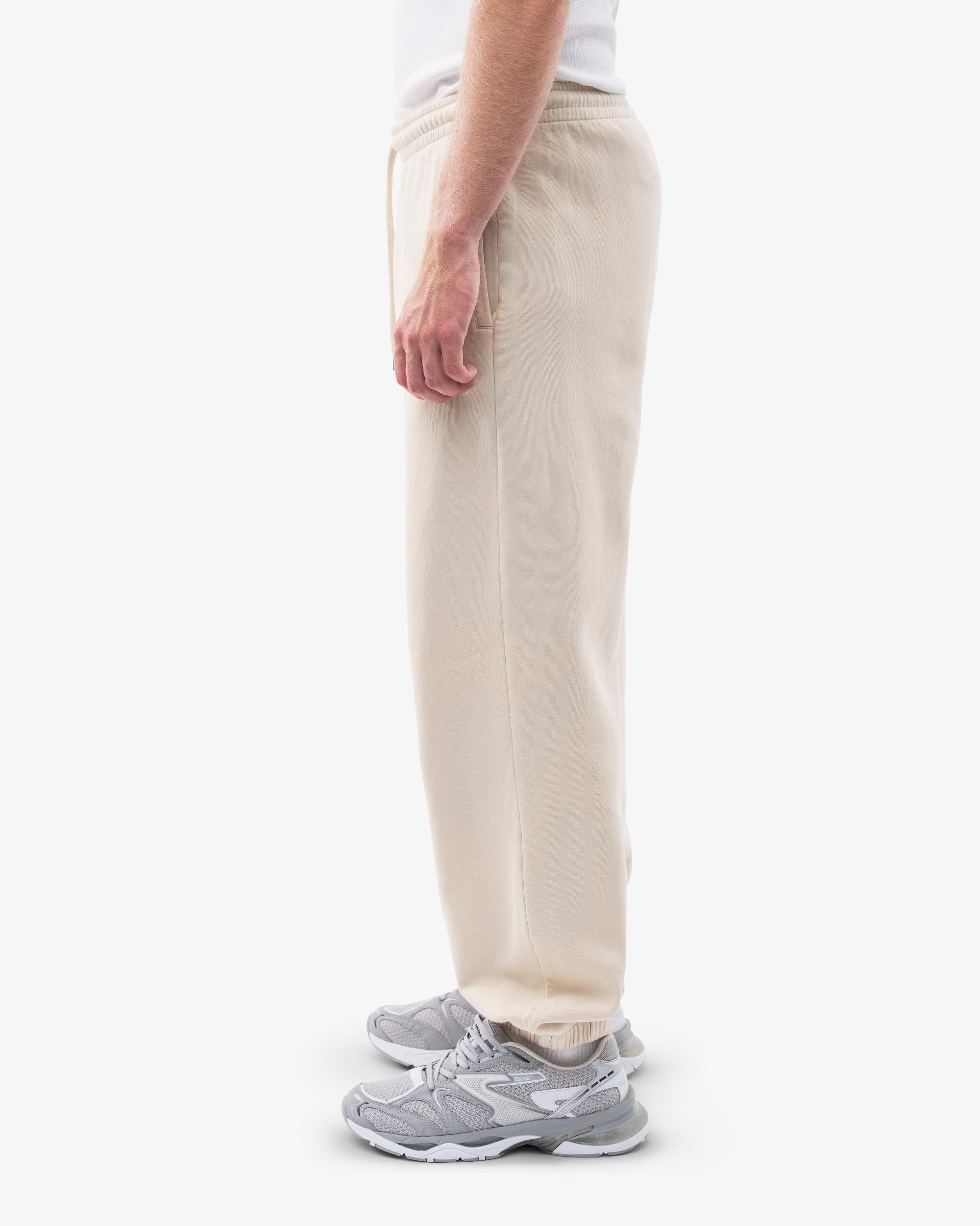 Organic Relaxed Sweatpants - Ivory White Product Image