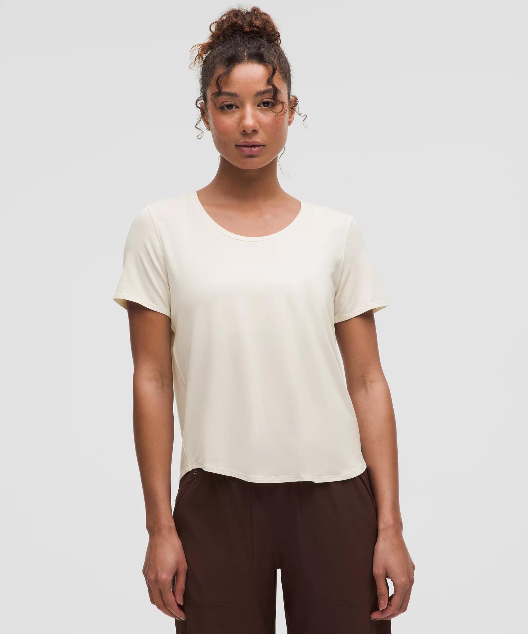 Modal-Silk Twist-Back Short-Sleeve Shirt Product Image