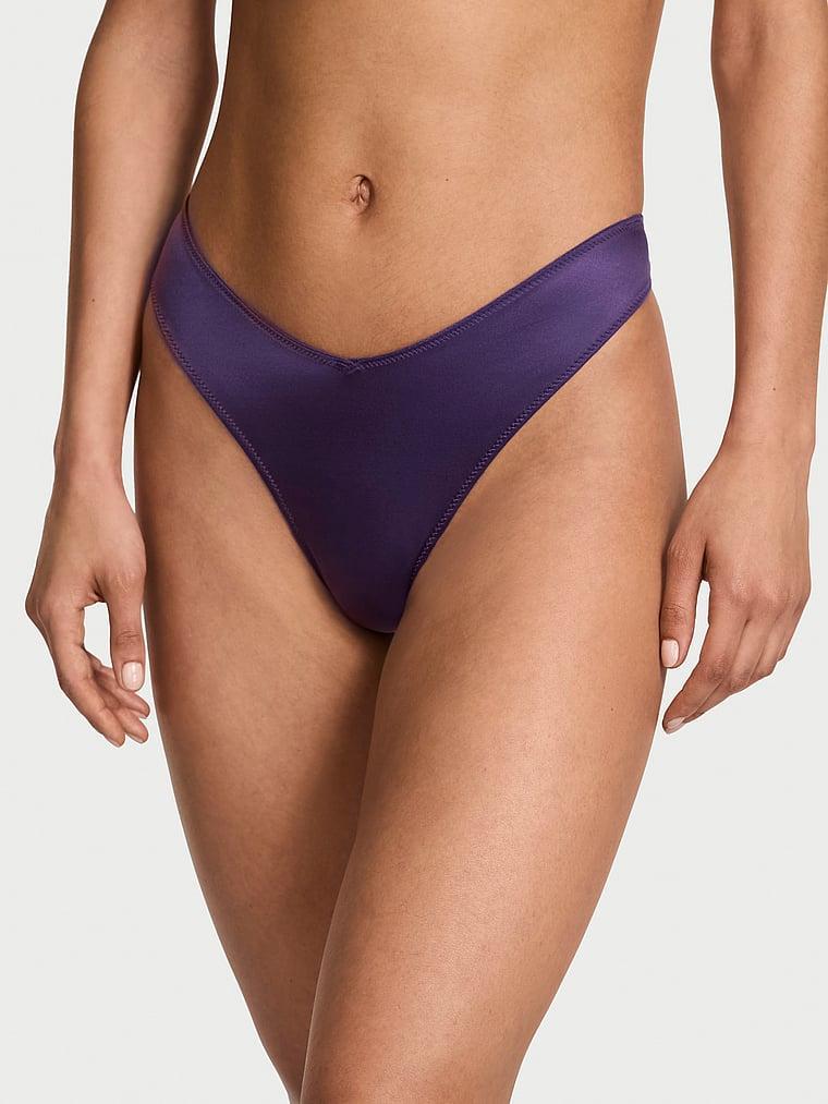Smooth Strappy-Back High-Leg Thong Panty Product Image