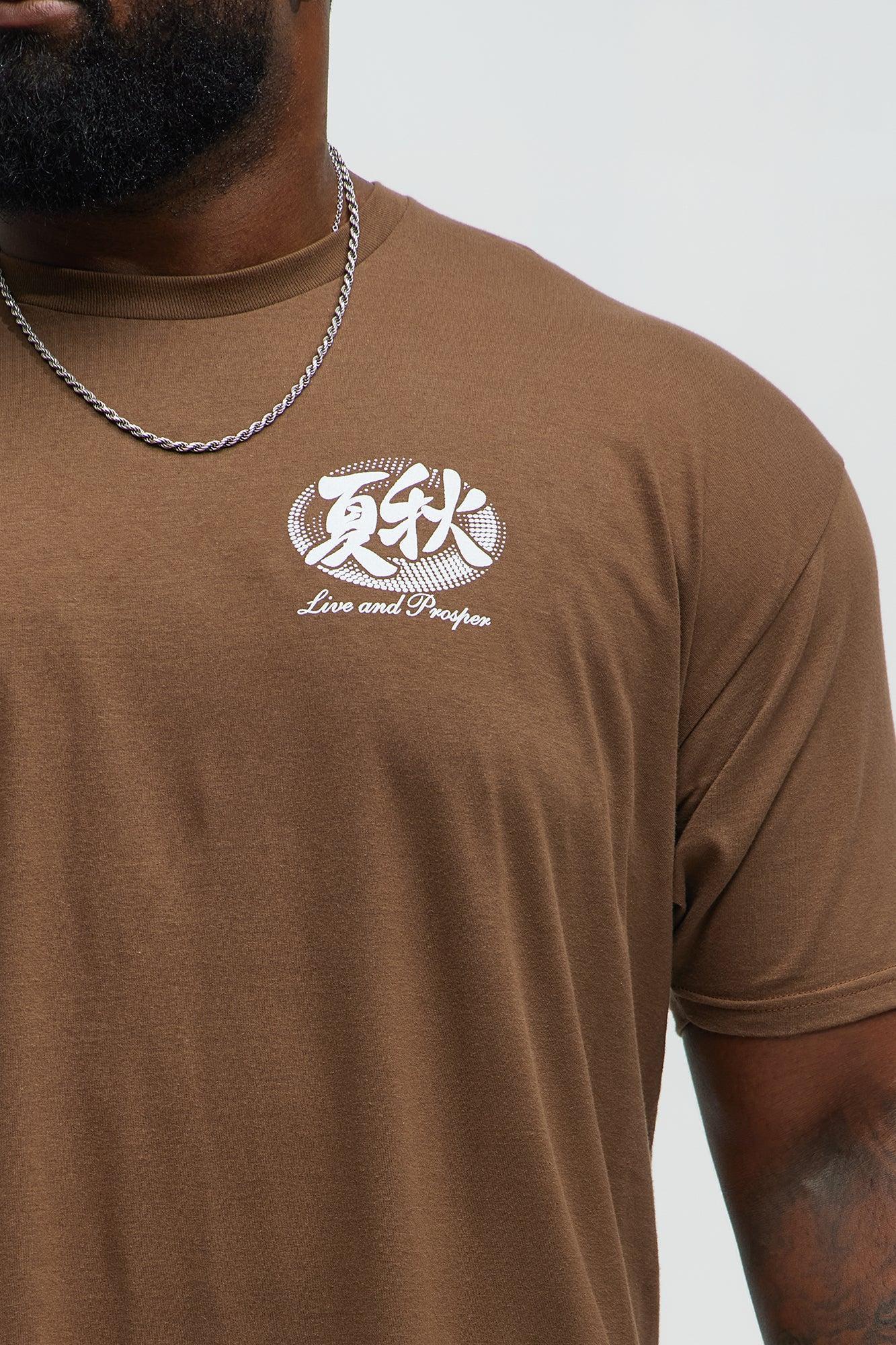 Live And Prosper Short Sleeve Tee - Brown Male Product Image