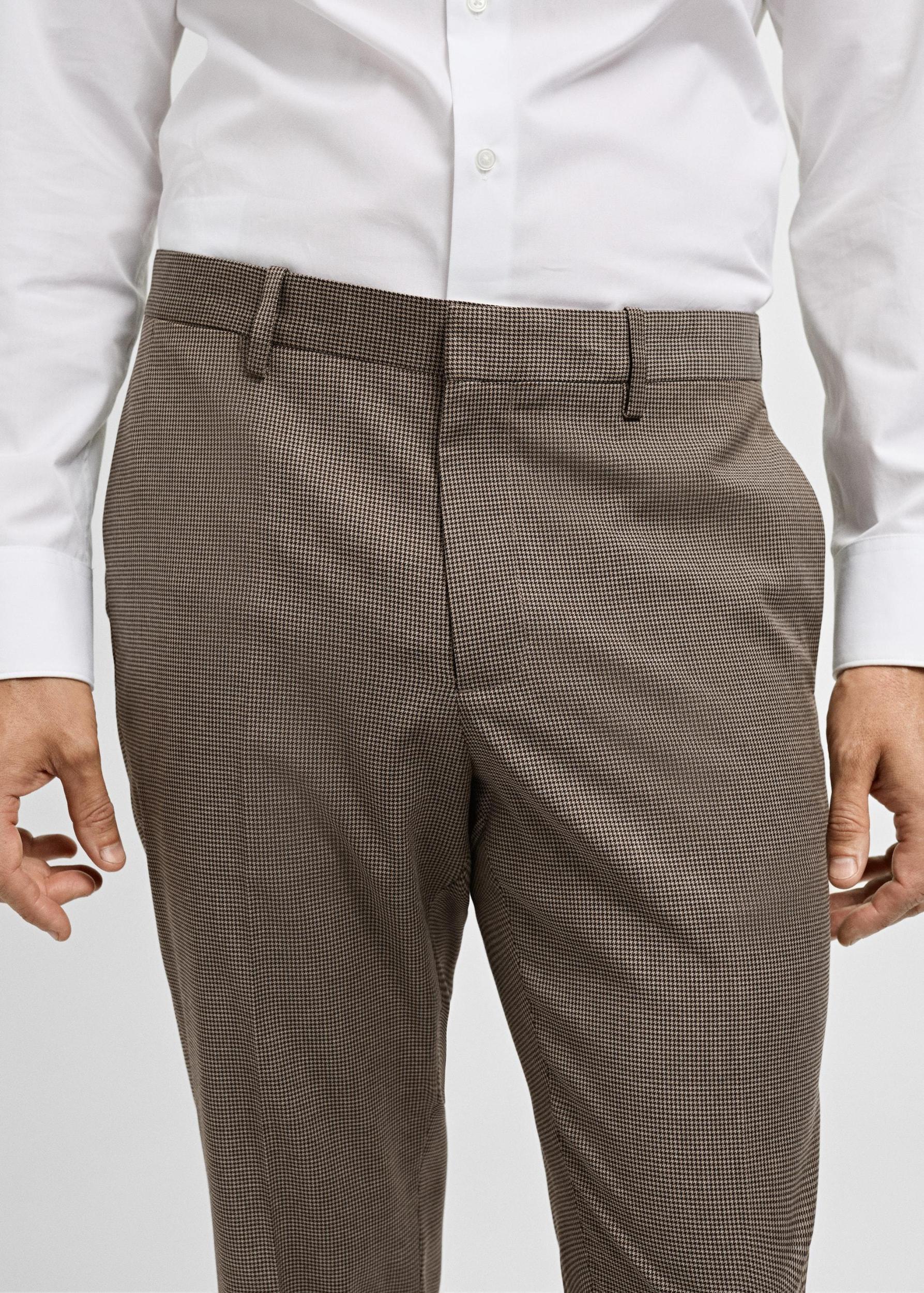 Herringbone super slim- fit suit pants - Men | MANGO USA Product Image