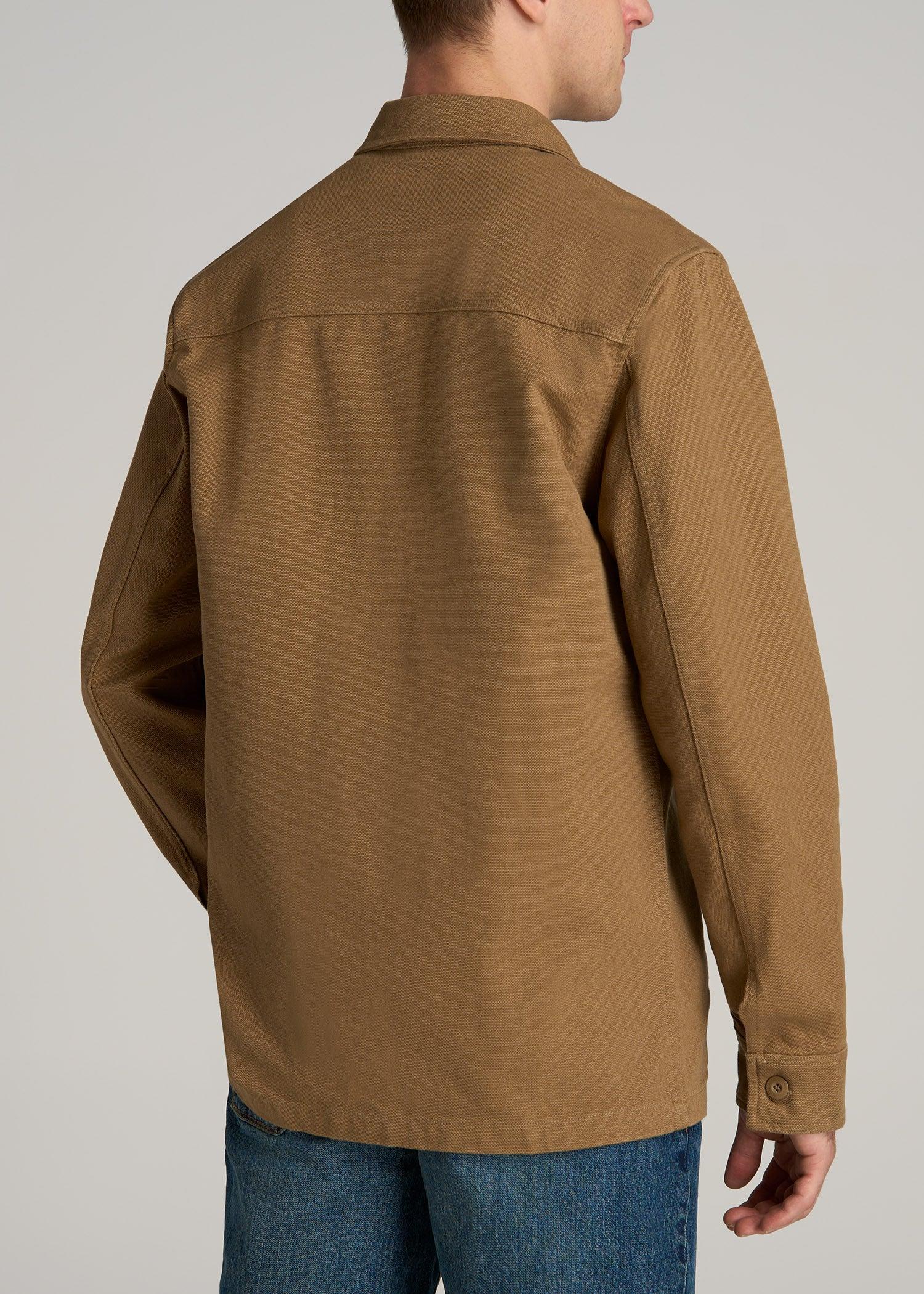 LJ&S Canvas Shirt Jacket for Tall Men in Sahara Product Image