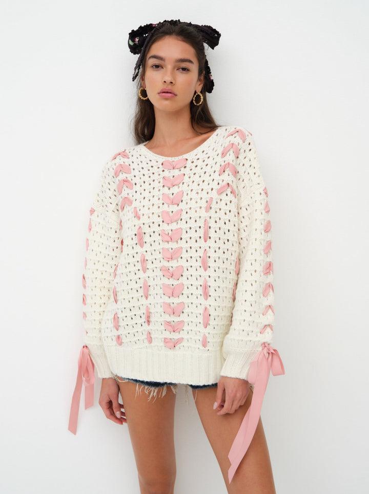 Laurel Oversized Sweater — Ivory Product Image