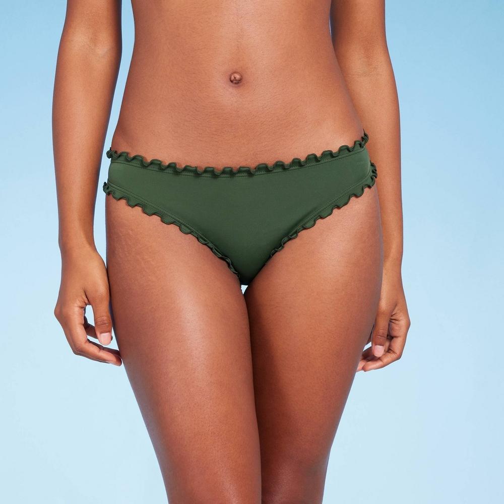 Women's Ruffle Cheeky Bikini Bottom - Shade & Shore™ Product Image