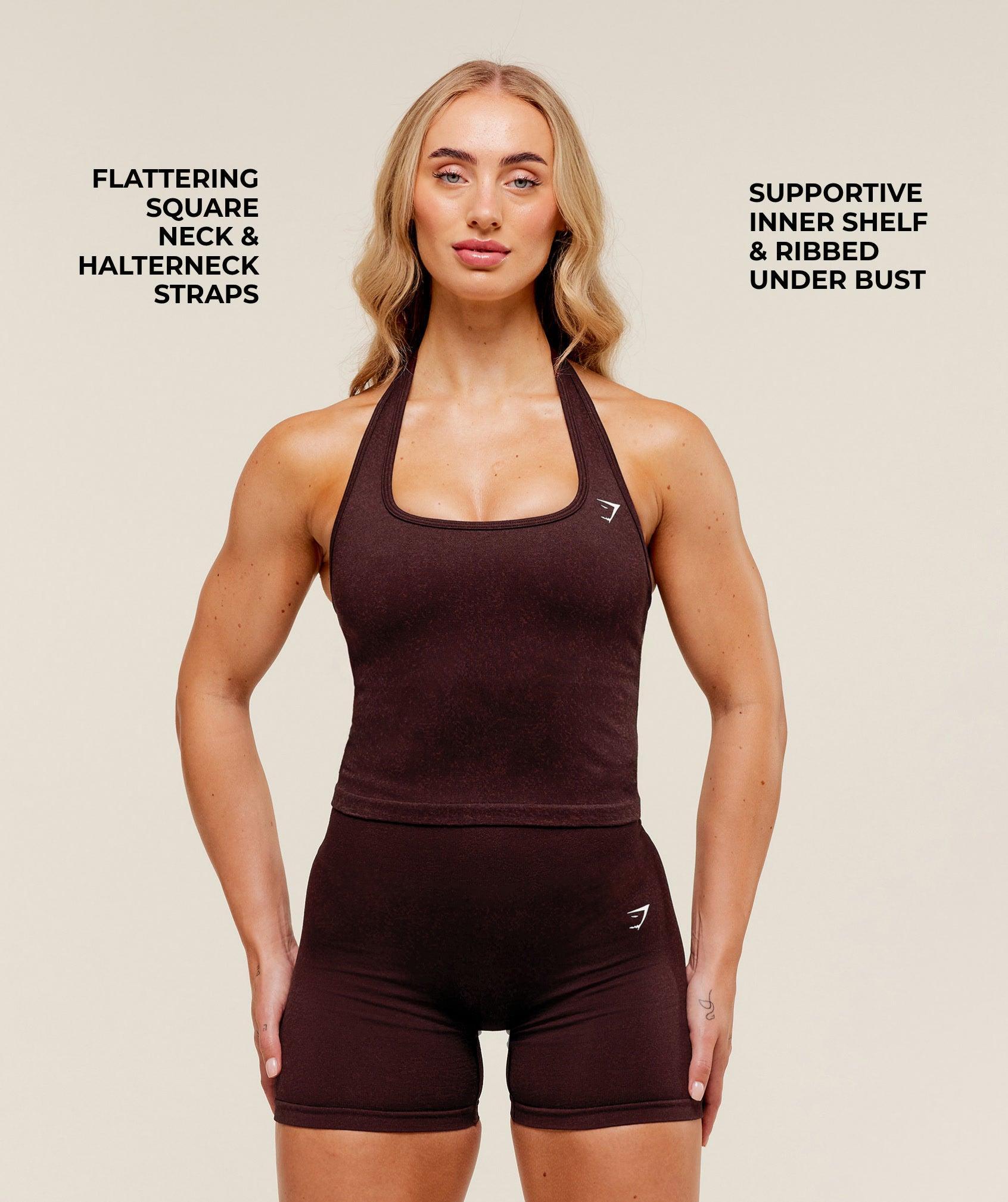 Gymshark Adapt Fleck x Whitney Tank With Shelf - Cherry Purple/Rich Maroon Female Product Image