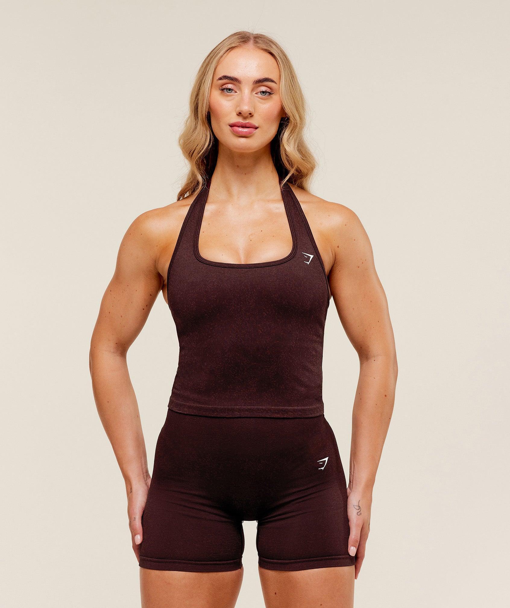 Gymshark Adapt Fleck x Whitney Tank With Shelf - Cherry Purple/Rich Maroon Female Product Image