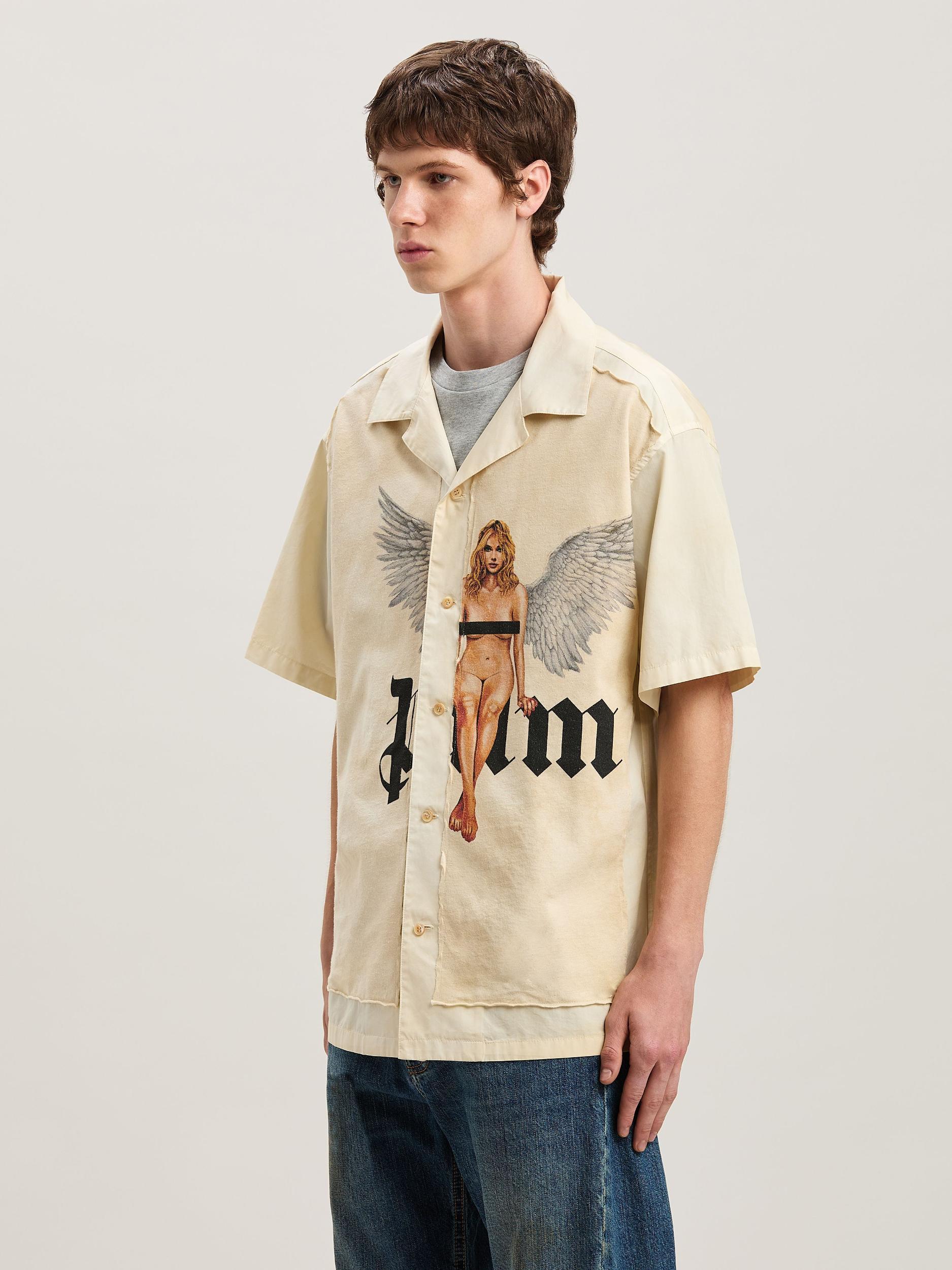 CRYSTAL PIN UP BOWLING SHIRT OFF WHITE - Product Image