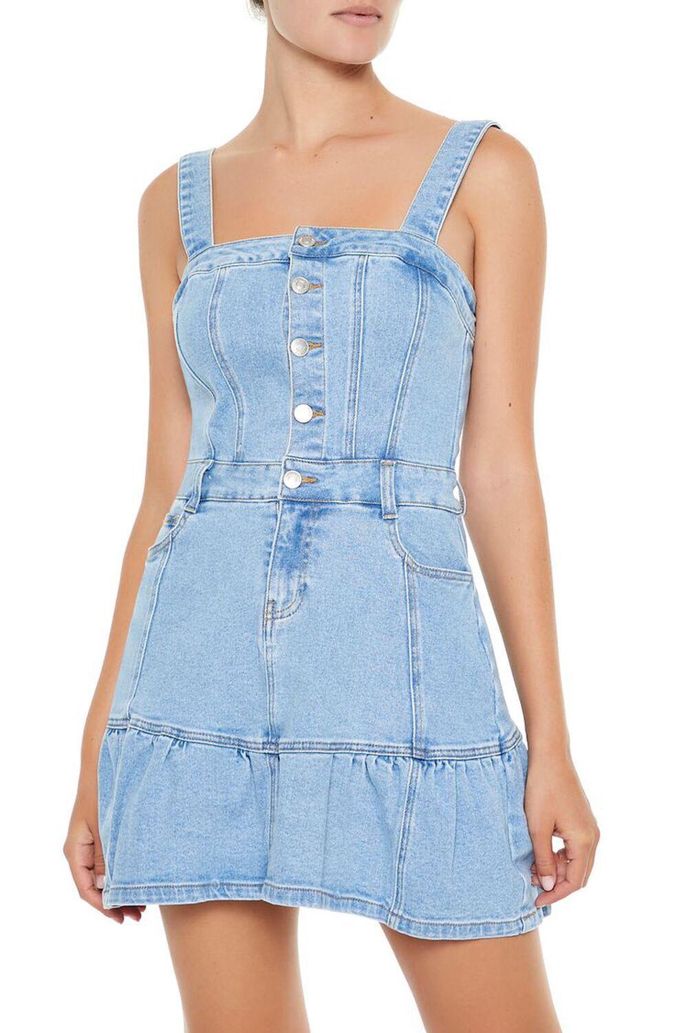 Denim Fit & Flare Mini Dress | Forever 21 Product Image