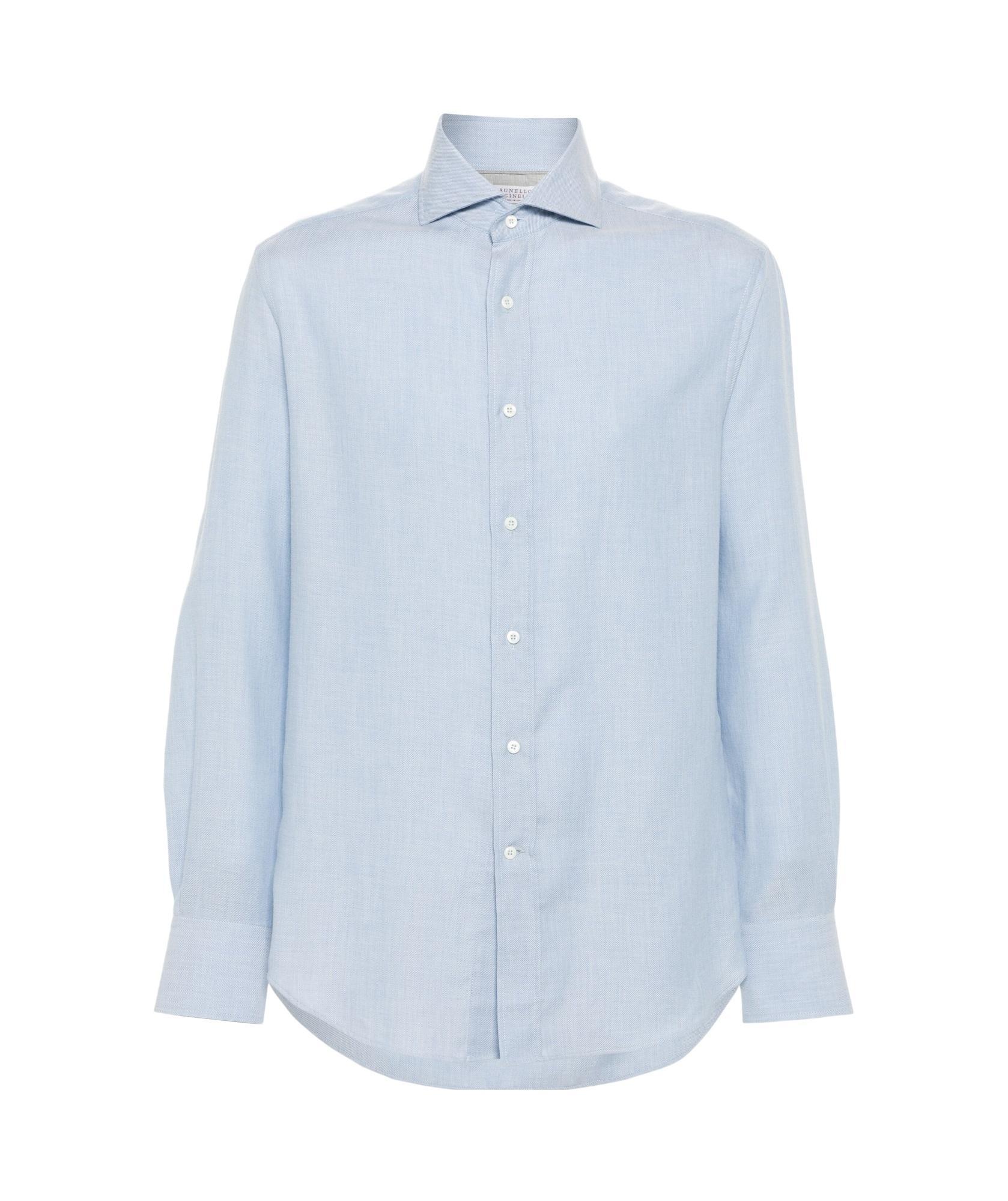 BRUNELLO CUCINELLI Long-sleeved Shirt In White Product Image