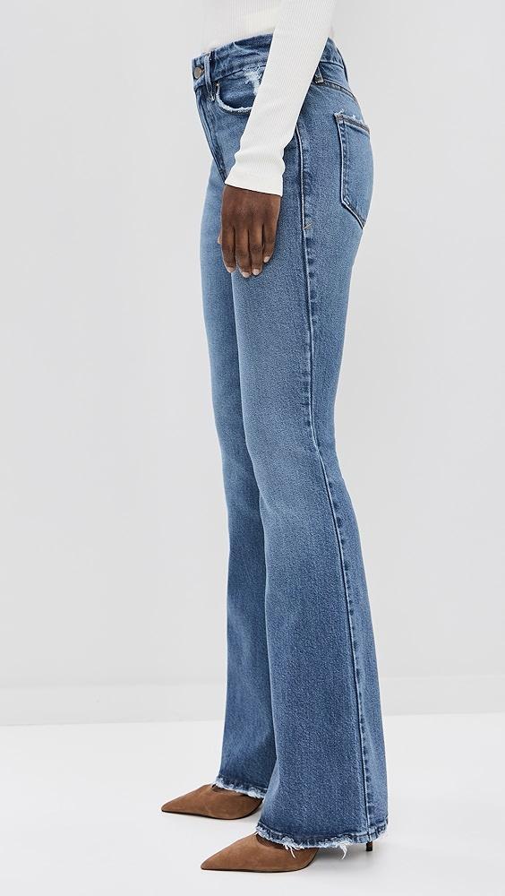 Good American Good Legs Flare Deep V Yoke Jeans | Shopbop Product Image