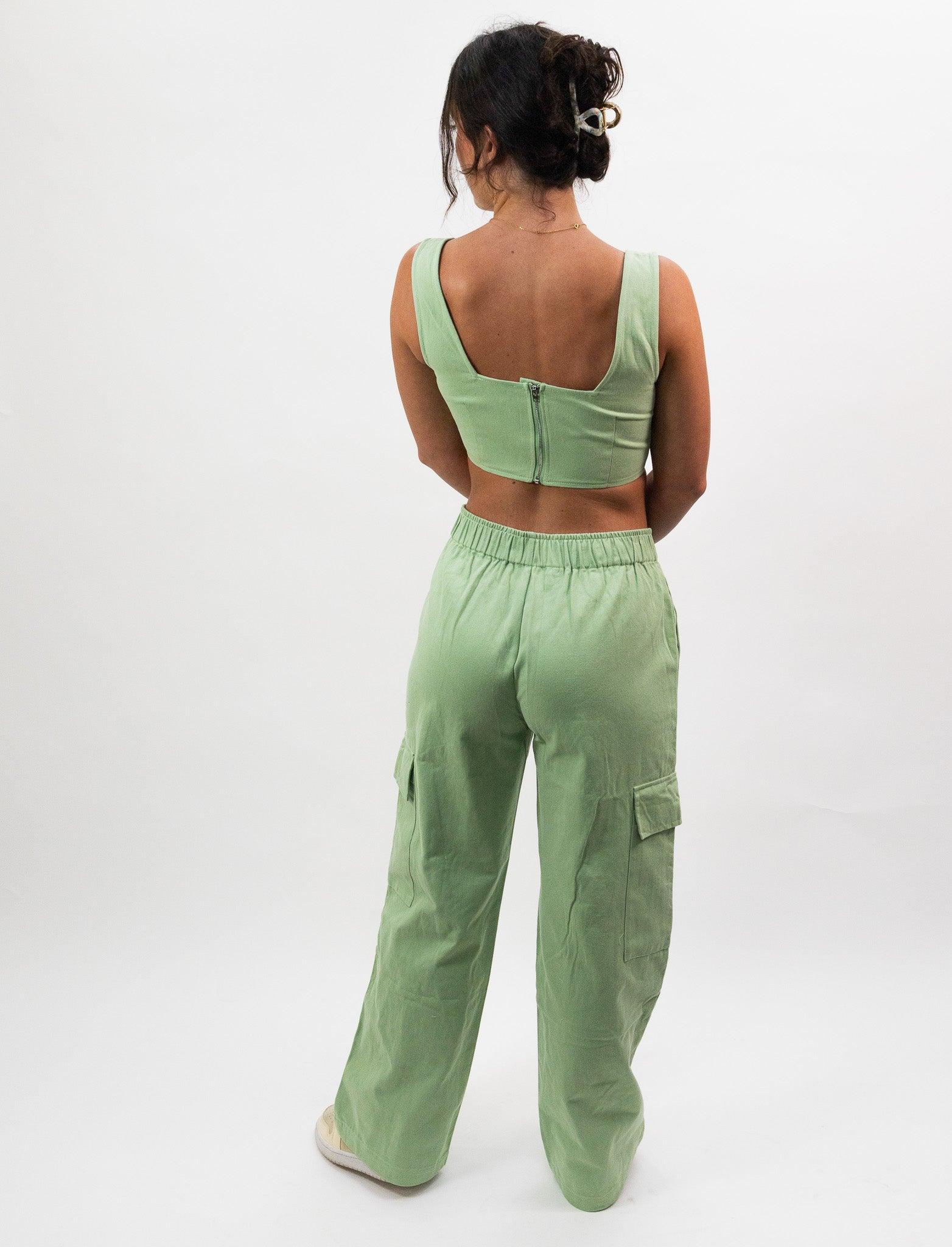 Baevely Bustier Corset Top - Green Product Image