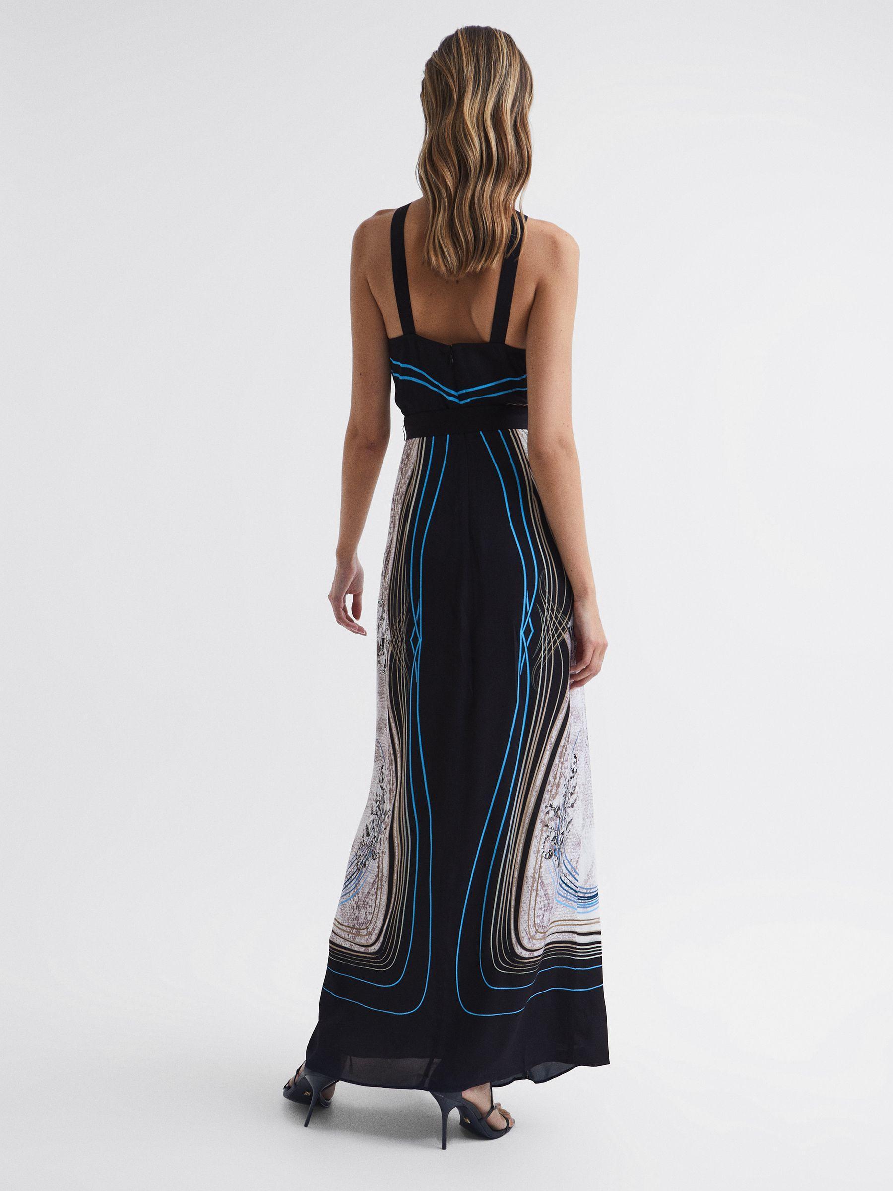 Jewel Print Maxi Dress in Navy Product Image