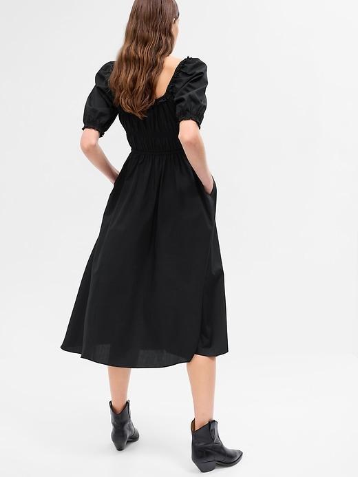 Puff Sleeve Midi Dress Product Image
