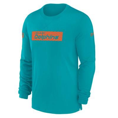Miami Dolphins Sideline Player Team Issue Menâs Nike Men's Dri-FIT Long-Sleeve Top Product Image