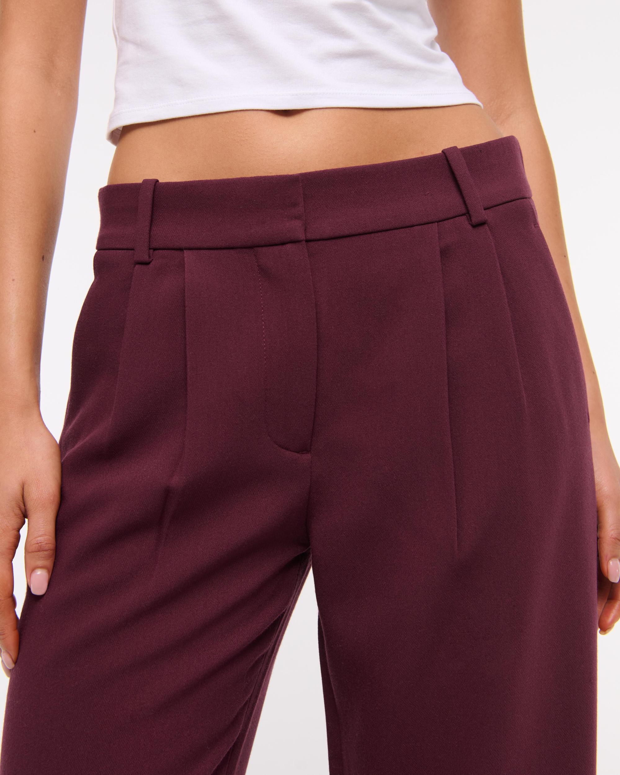 A&F Sloane Low Rise Tailored Wide Leg Pant Product Image