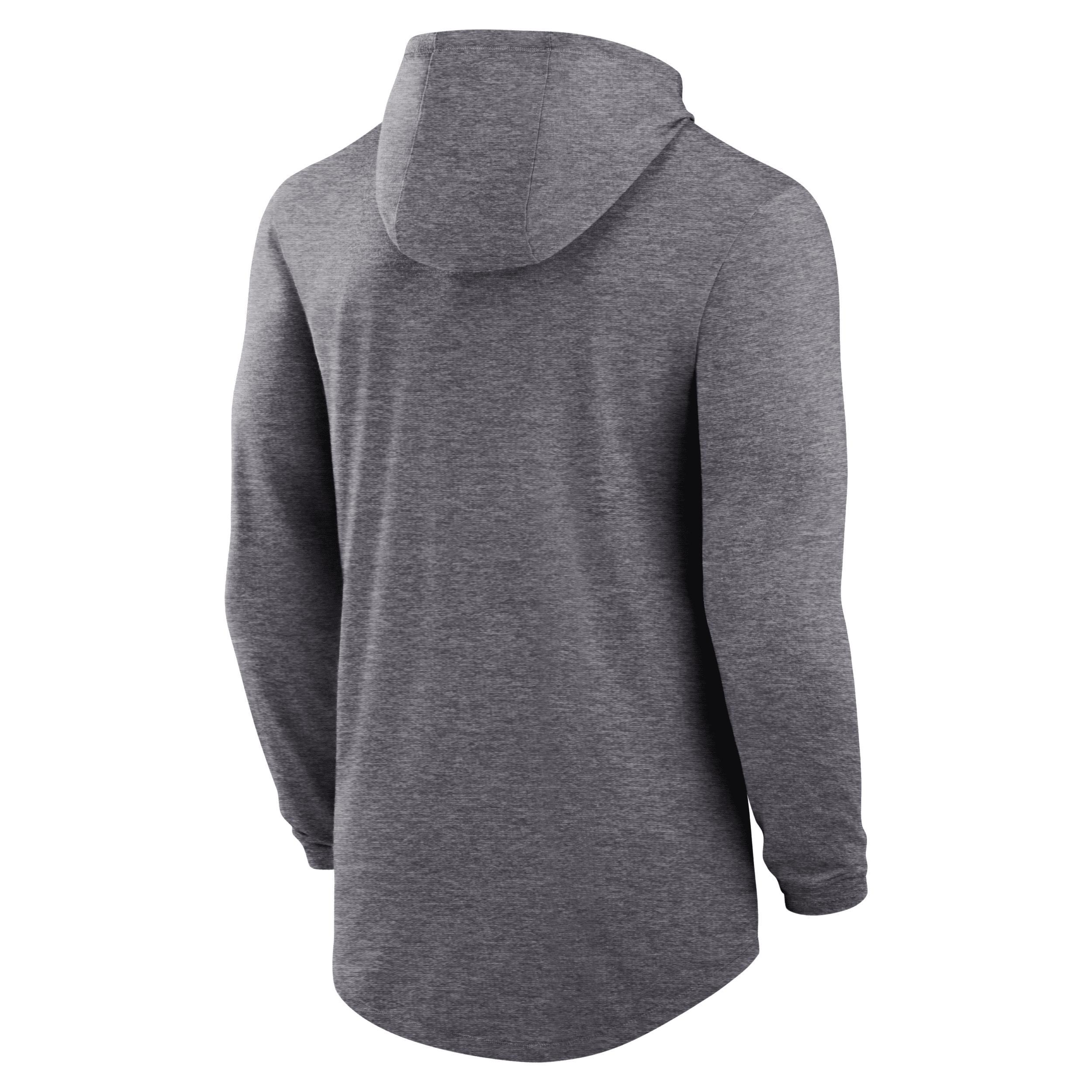 Men's Nike Heather Gray Michigan State Spartans Blitz Hoodie Long Sleeve T-Shirt, Size: Large, Grey Product Image