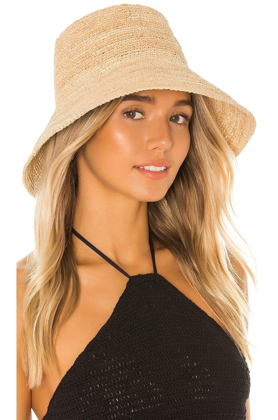 Janessa Leone Felix Straw Bucket Hat Natural XL Product Image