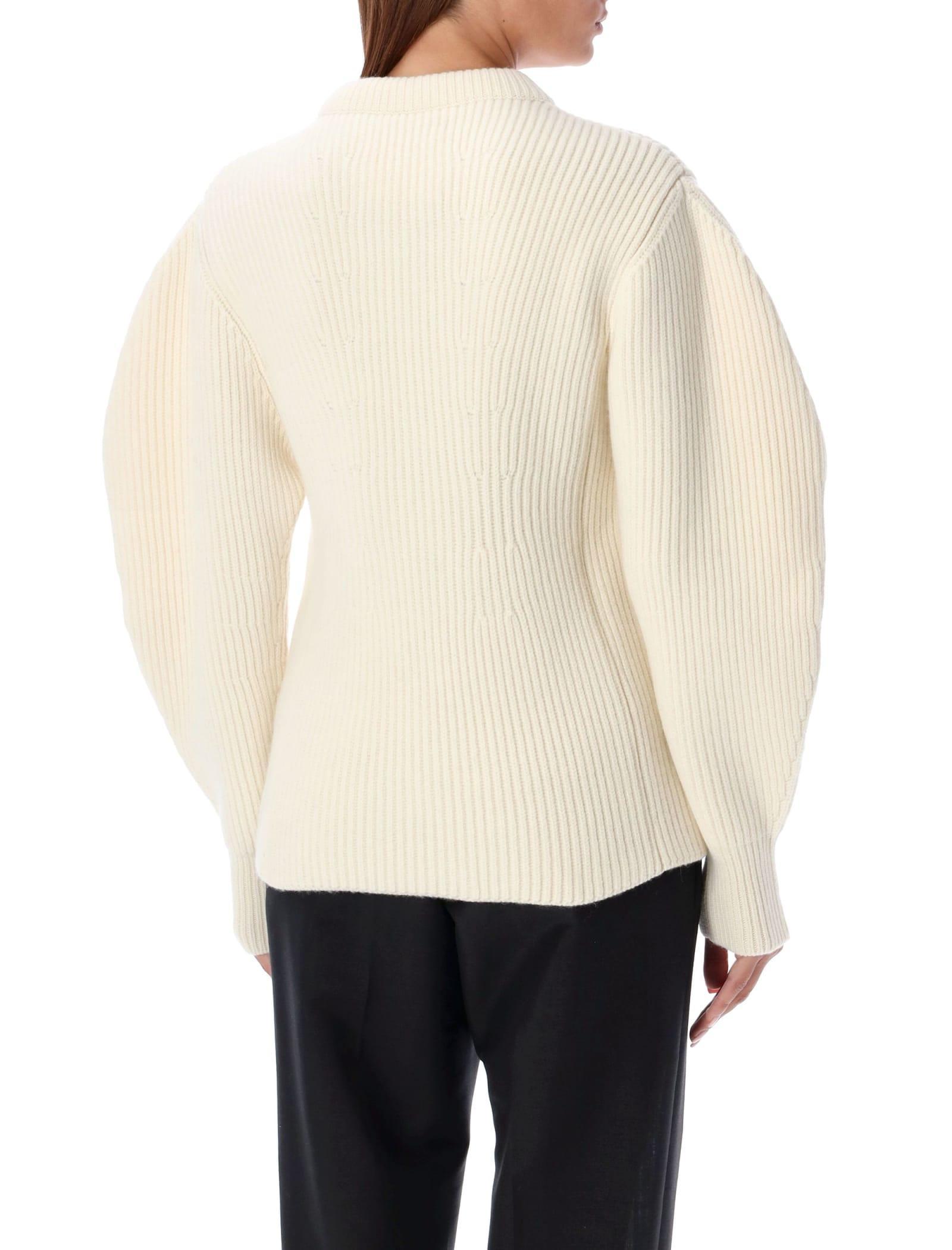 JIL SANDER Baloon Sleeve Fisherman Sweater In Grey Product Image