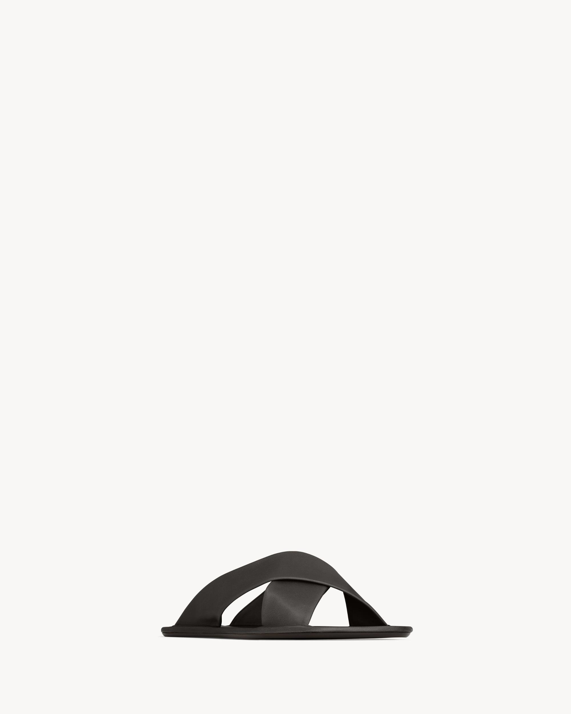 CARLYLE SLIDES in smooth leather Product Image