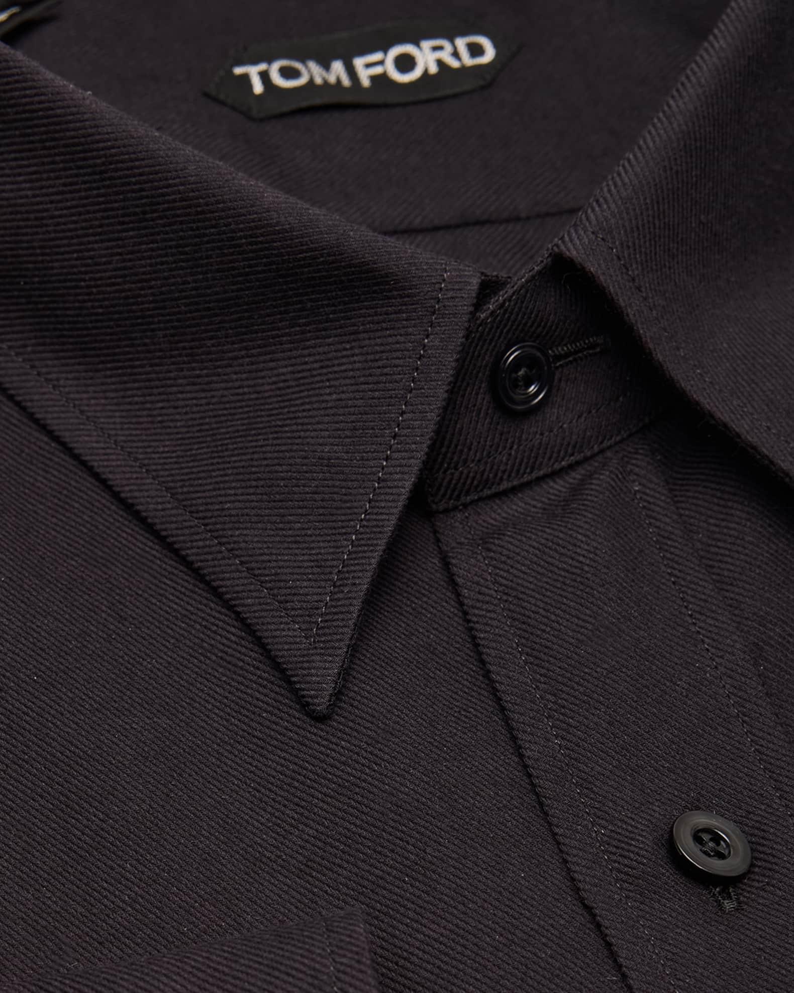 Men's Textured Cotton-Cashmere Shirt  Product Image