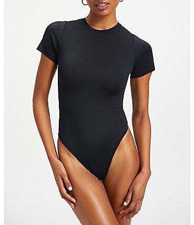Good American Short Sleeve Scuba Bodysuit Product Image