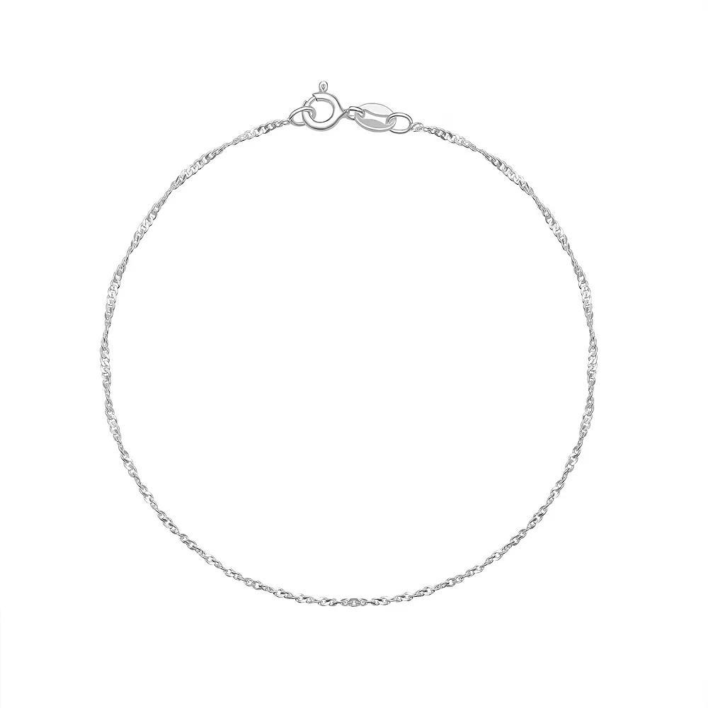 PRIMROSE Sterling Silver Twisted Cable Chain Bracelet, Women's, Size: 7.5" Product Image