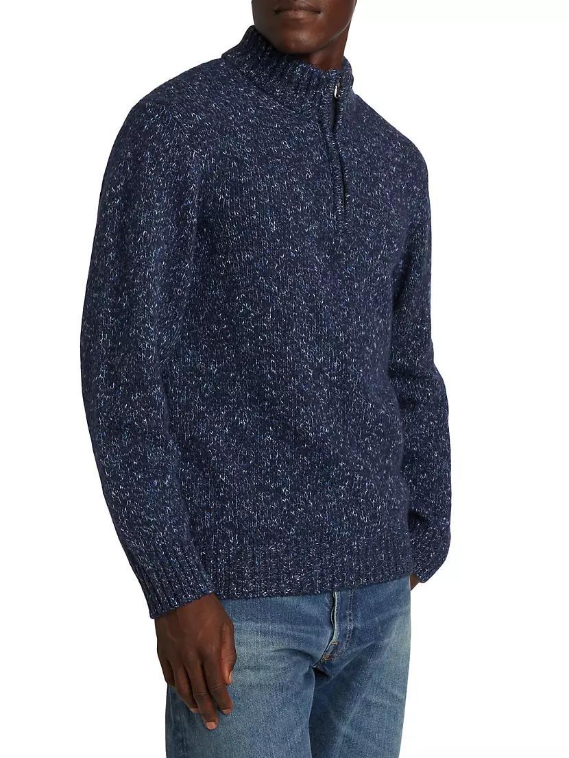 COLLECTION Twisted Yarn Quarter-Zip Sweater Product Image