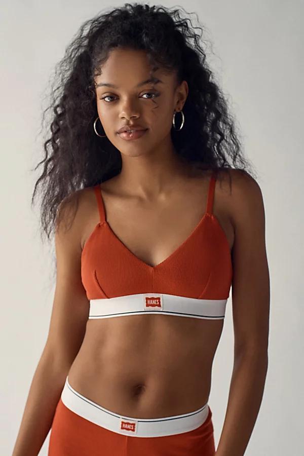 Hanes UO Exclusive Jersey Knit Triangle Bralette Top Womens at Urban Outfitters Product Image