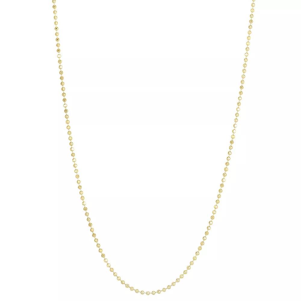 LUMINOR GOLD 14k Gold Ball Chain Necklace, Women's, Size: 18" Product Image