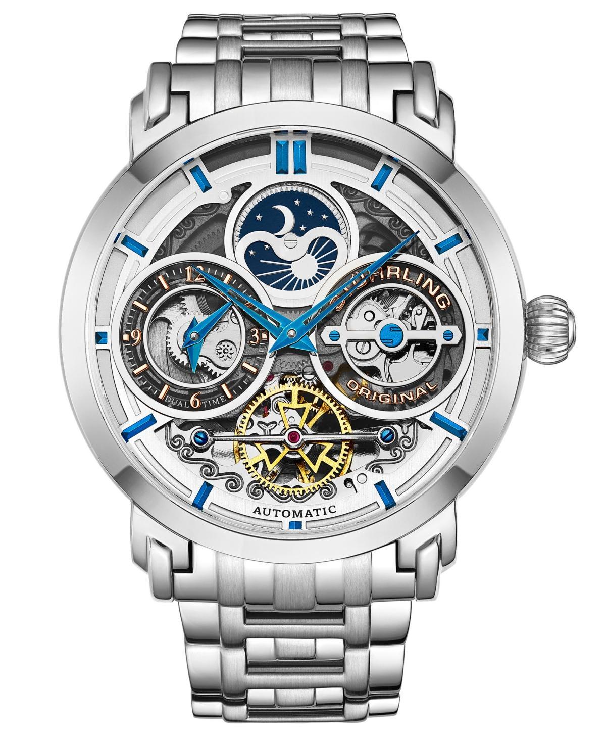 Stuhrling Mens Silver Tone Stainless Steel Bracelet Watch 47mm Product Image