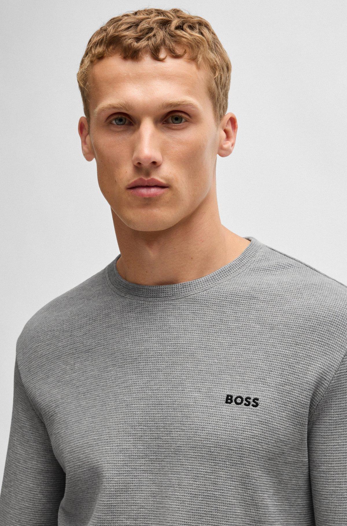 Waffle-structured pajama T-shirt Product Image