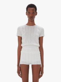 POINTELLE CAP SLEEVE TOP in white | JW Anderson US  Product Image