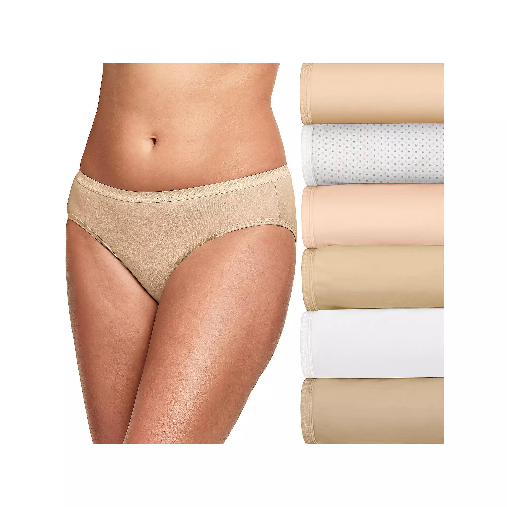 Hanes Ultimate 6-Pack Breathable Hipster Underwear 41H6CC, Womens Product Image