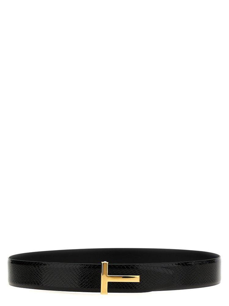 TOM FORD Logo Reversible Belt In Black Product Image