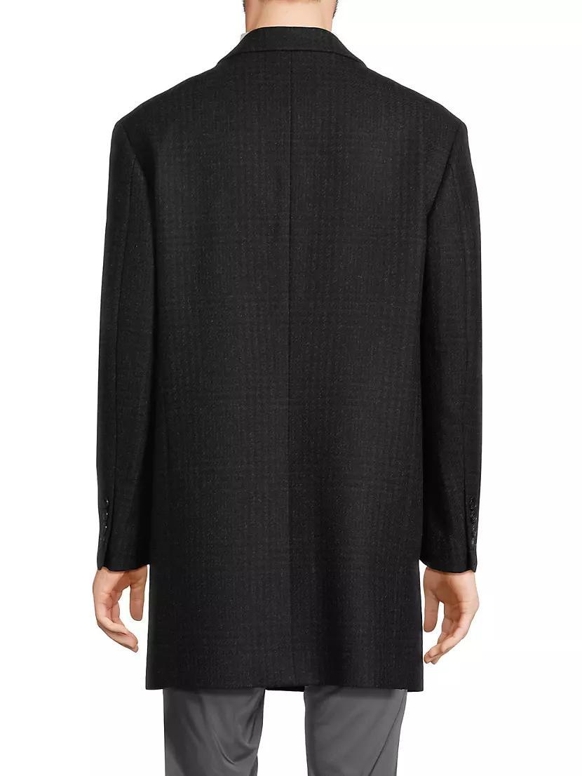 Sherwood Plaid Wool-Blend Coat Product Image