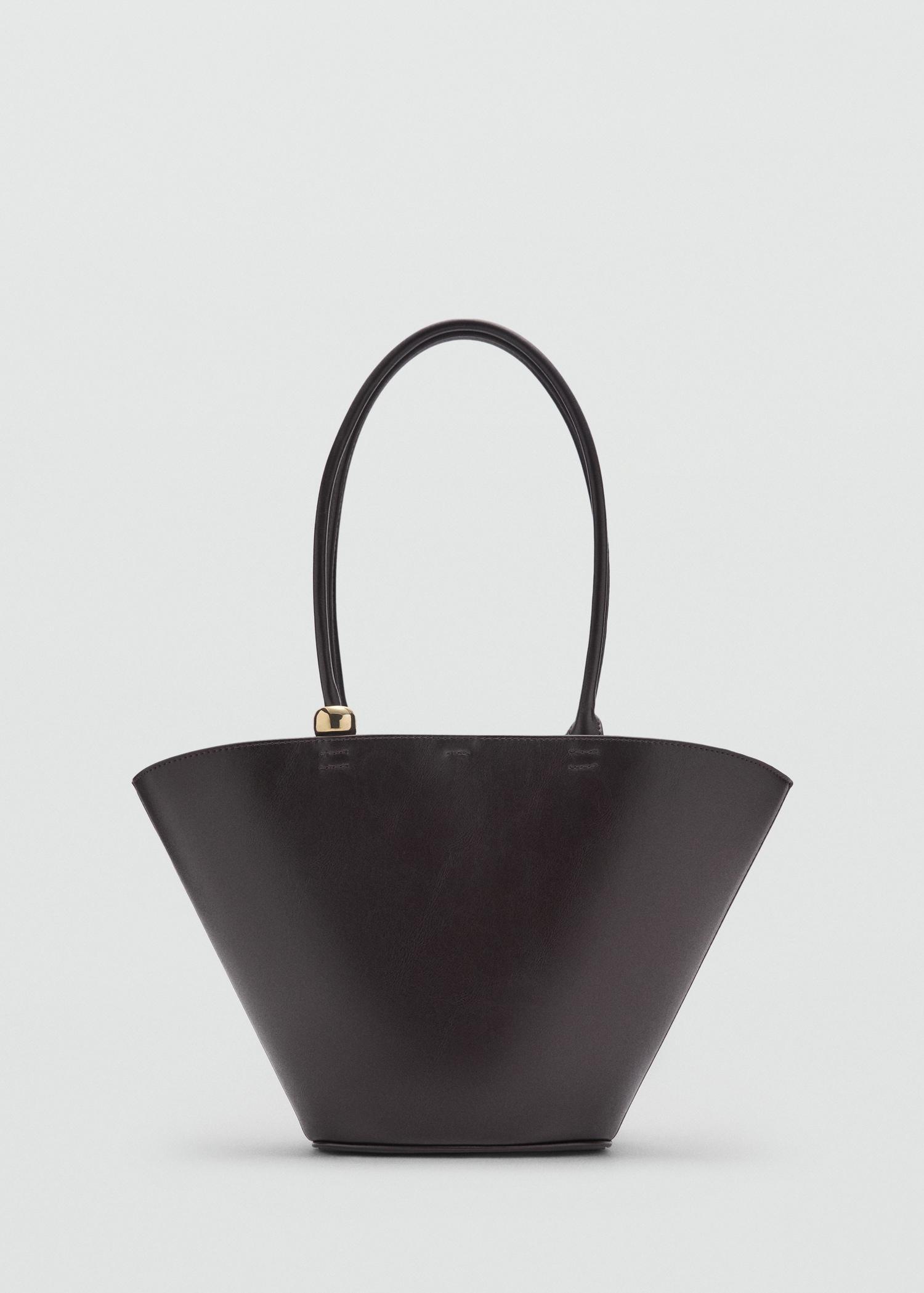 Shopper bag with metallic detail - Women | MANGO USA Product Image