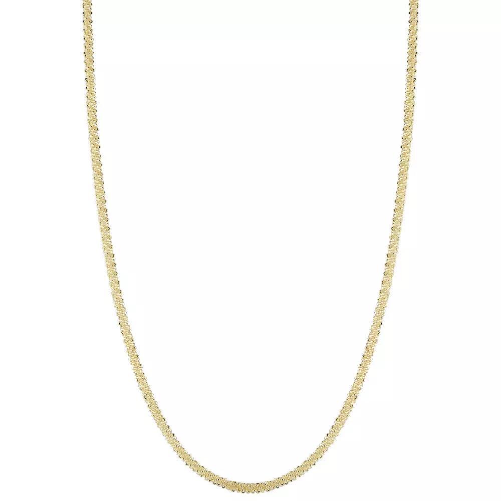Sunkissed Sterling Snake Chain Necklace, Women's, Size: 18", Gold Tone Product Image