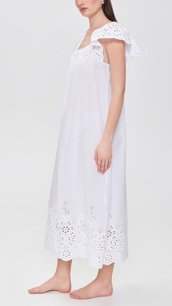 Petite Plume Twill Ava Nightgown In White | Shopbop Product Image